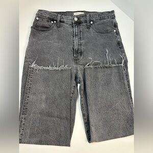 Madewell Perfect Vintage Straight Jeans Dark Gray Size 30